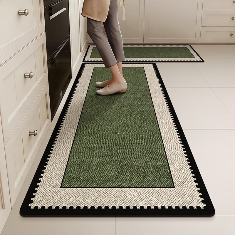 Simple Green Diatom Mud Kitchen Mat Set Oil-Absorbent Non-Slip Rug