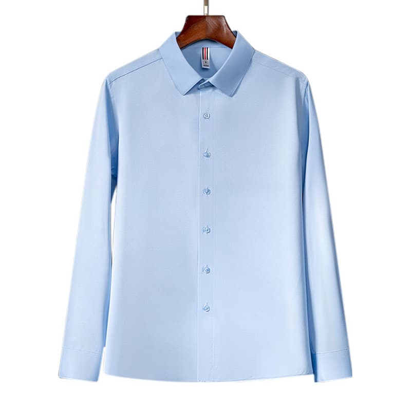 Summer Premium Long-Sleeve Shirt for Men Business Lapel Top 2026 New Casual Wrinkle-Free Dress Shirt