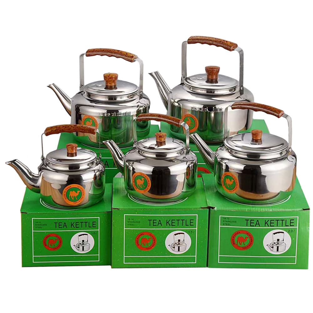 Stainless Steel Non-Magnetic Camel Lily Water Kettle Set Teapot Home Use Pour-Over Kettle Water Kettle Teapot