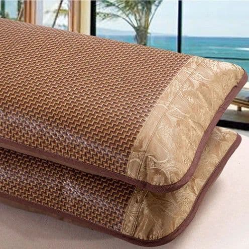 Summer cooling mat pillowcase, summer cooling pillow, rattan mat pillow core cover, 48*74 ice silk cooling mat pillowcase, factory direct sales.