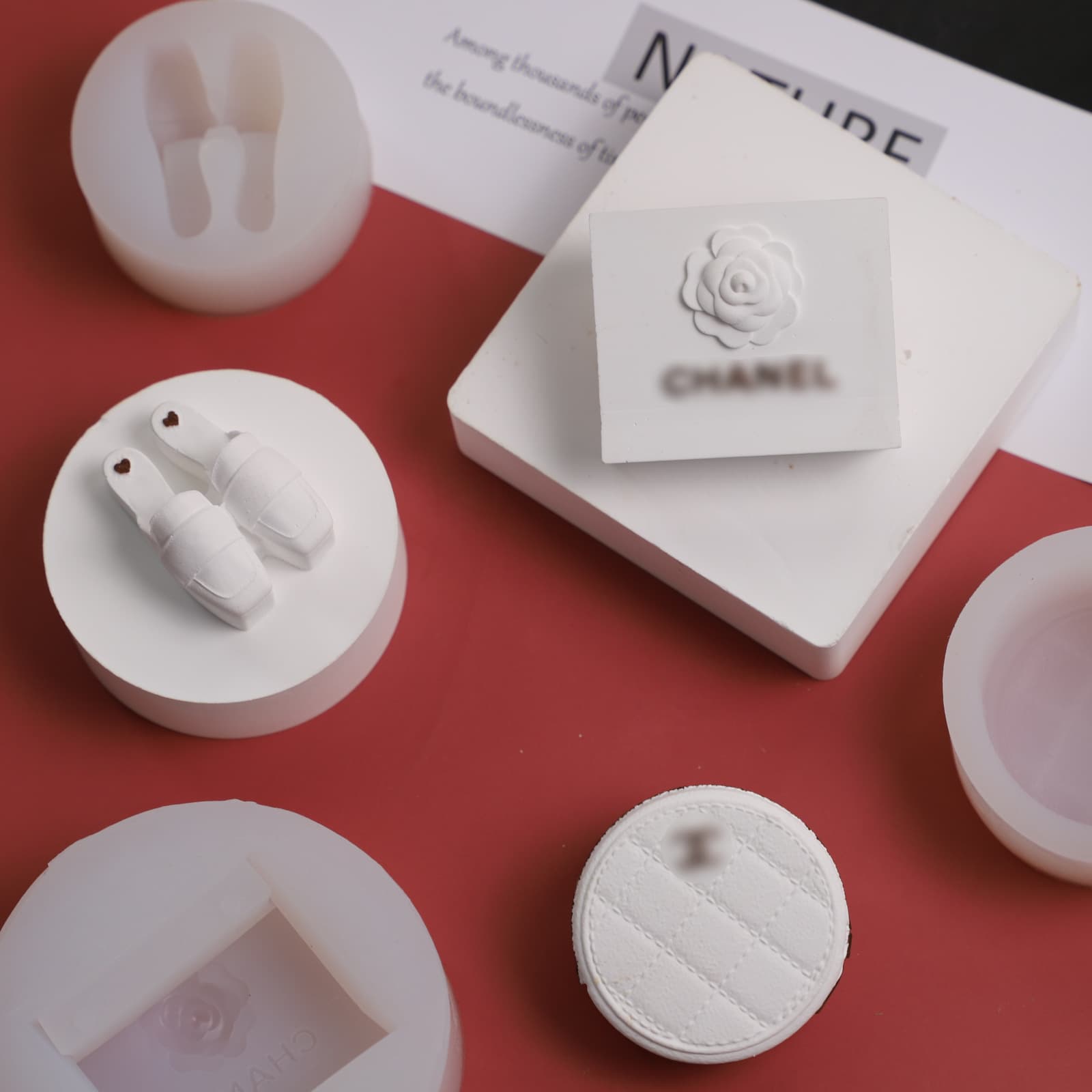 Hand-Painted Silicone Mold for DIY Aromatherapy Candle Car Decoration Mold Creative Display Item Shoe And Soap Casting