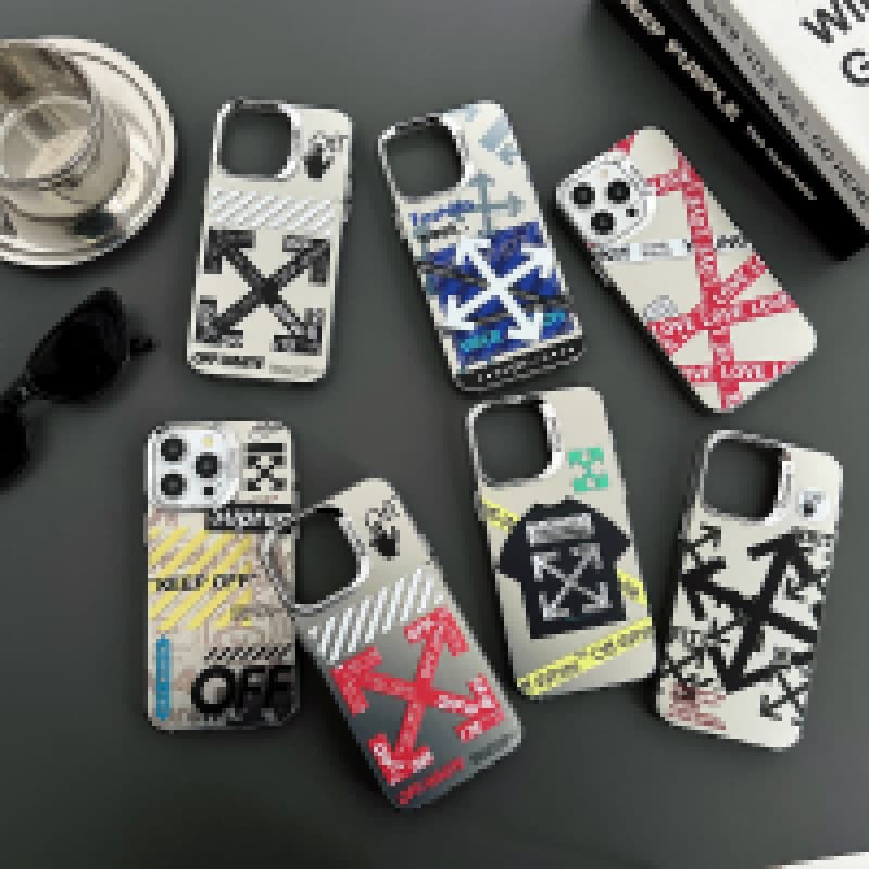 Trendy OW Arrow iPhone 13/14 Matte Case Compatible with Apple 16 Pro Max Personalized 15 Anti-Drop Cover