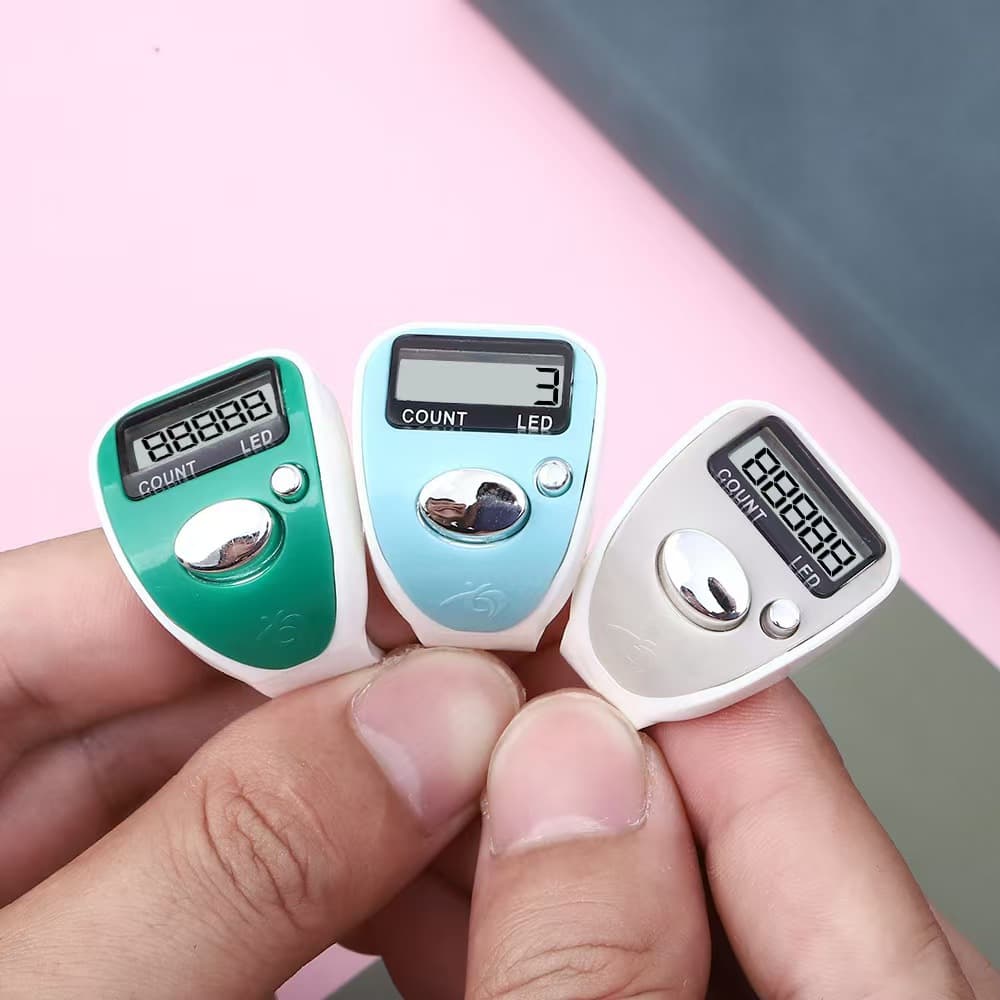LED Glow Finger Ring Mini Counter Electronic Counter Manual Ring Counter Compact and Portable