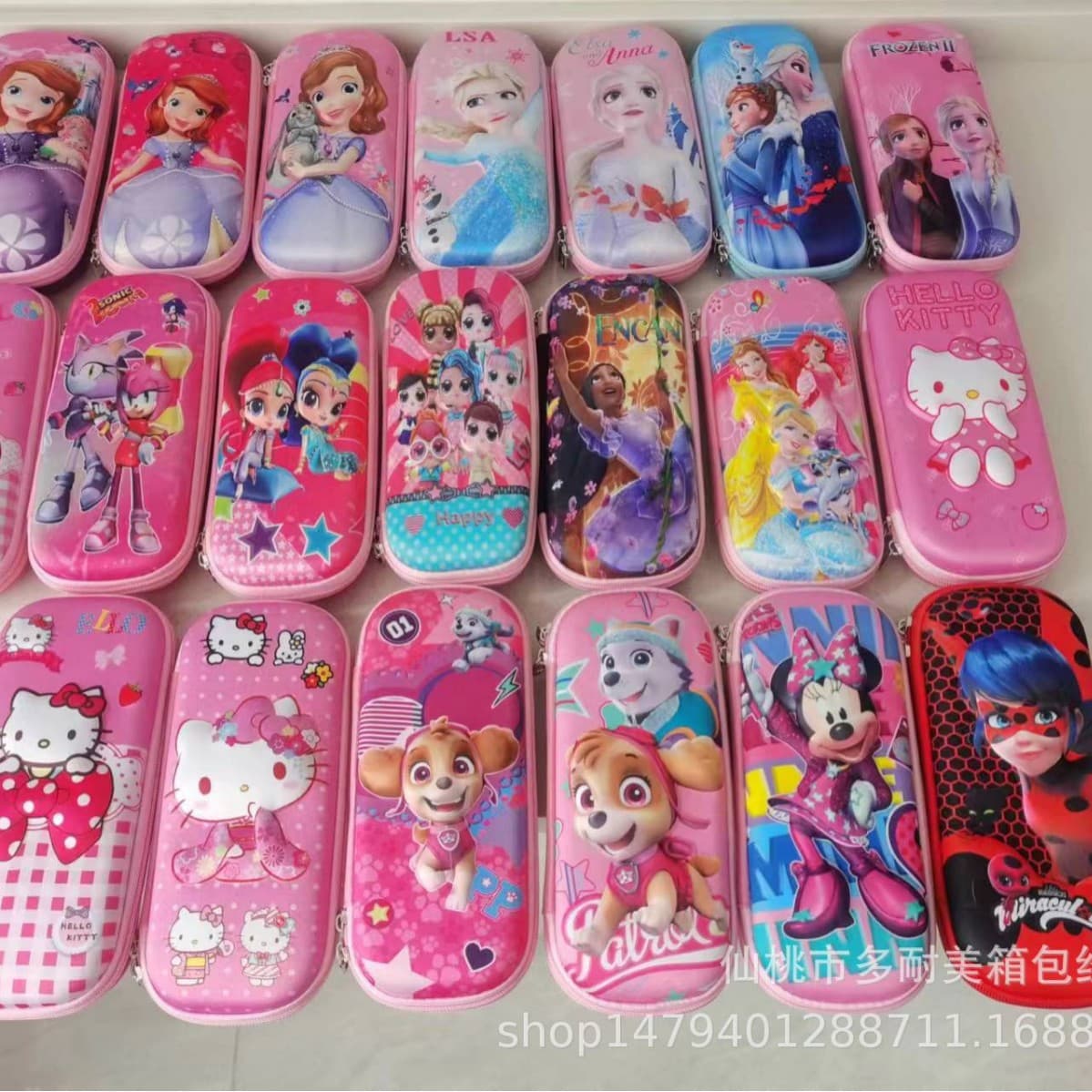 New 3D High-Appearance Pencil Case for Elementary Students, Large Capacity Cartoon Pencil Box, Cross-border Children's Pencil Pouch Gift Set