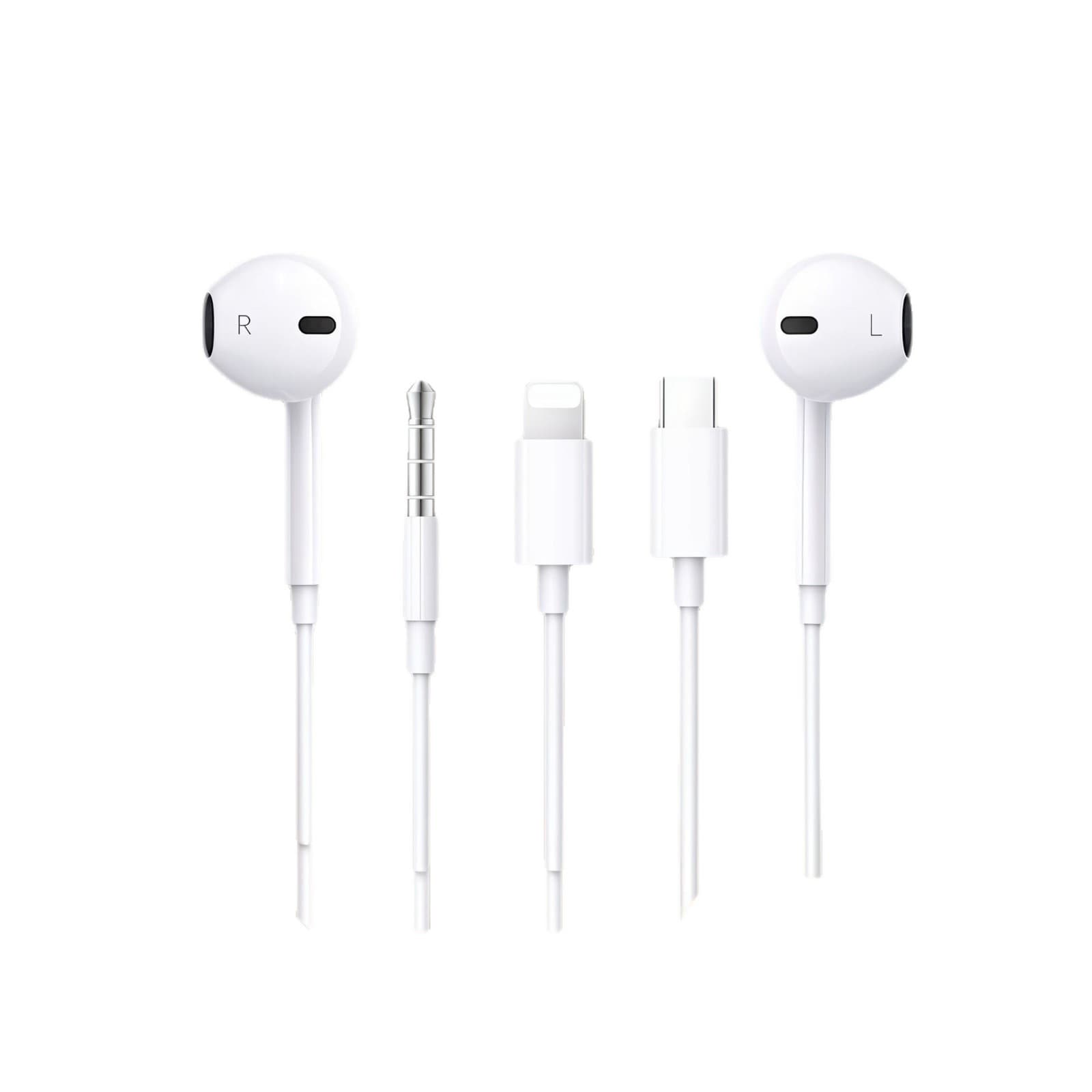 E-commerce Quality Wired Earphones for Apple iPhone 17 with Cable, 16 Pro, 15 Type-C Interface, iPad