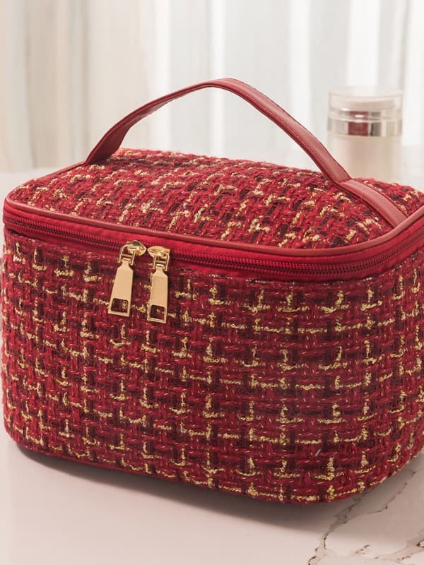 Women's Large Capacity Portable Travel Cosmetic Bag, Ins Style, High-End New Design Toiletry Organizer Pouch