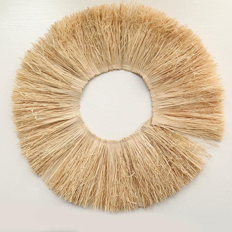 Raffia Craft Fringe Tassel Trim Indoor Study Background Wall Raffia Decorative Tassel Garland Wall