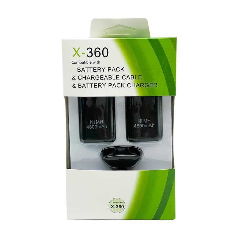 Compatible Xbox 360 3-in-1 Battery Pack for X-BOX360 Wireless Controller Set
