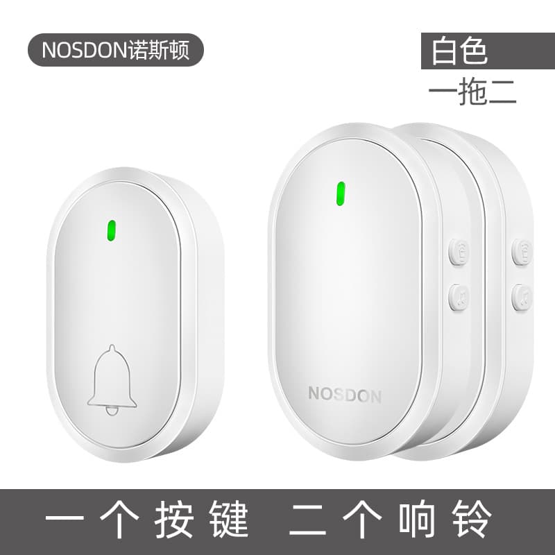 Wireless Smart Doorbell for Home, Ultra-Long Range Electronic Remote Waterproof Doorbell, One-to-Two System, Ding-Dong Caller for Seniors