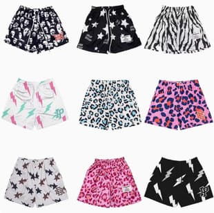 American Faith Print Basketball 4-Point Shorts for Men, Streetwear Summer Sports Casual Beach Quick-Dry Shorts