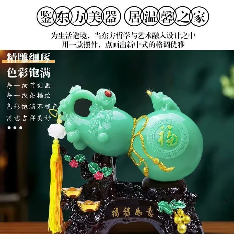 New Light Luxury Large Gourd Ornament, Home/Bedroom/Hotel/Living Room/Entryway Chinese Style Desktop Office Decoration Wholesale