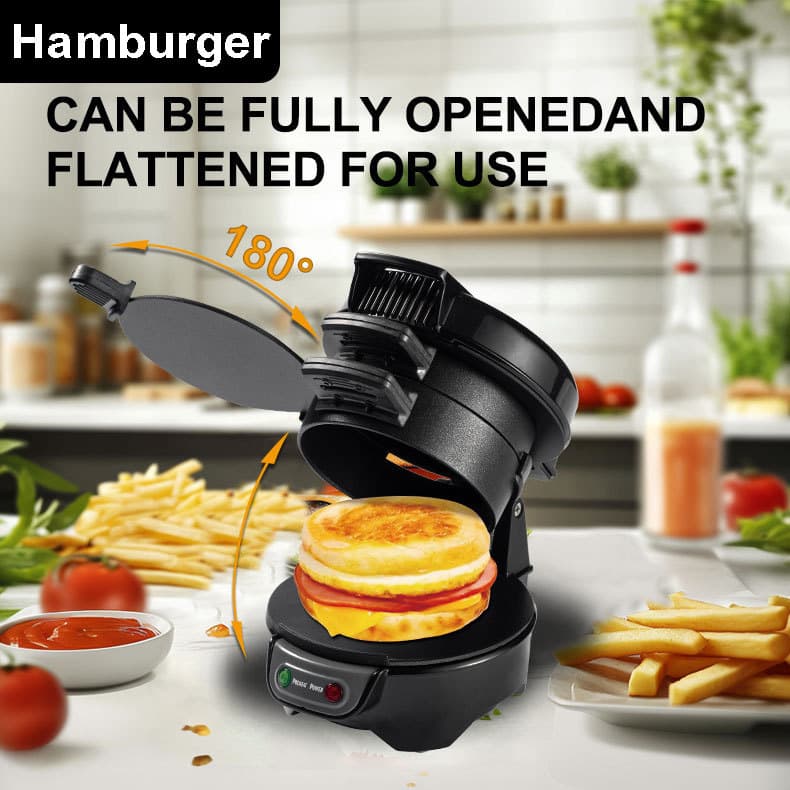 Cross-border household sandwich machine breakfast machine omelette toast machine electric baking pan electric black
