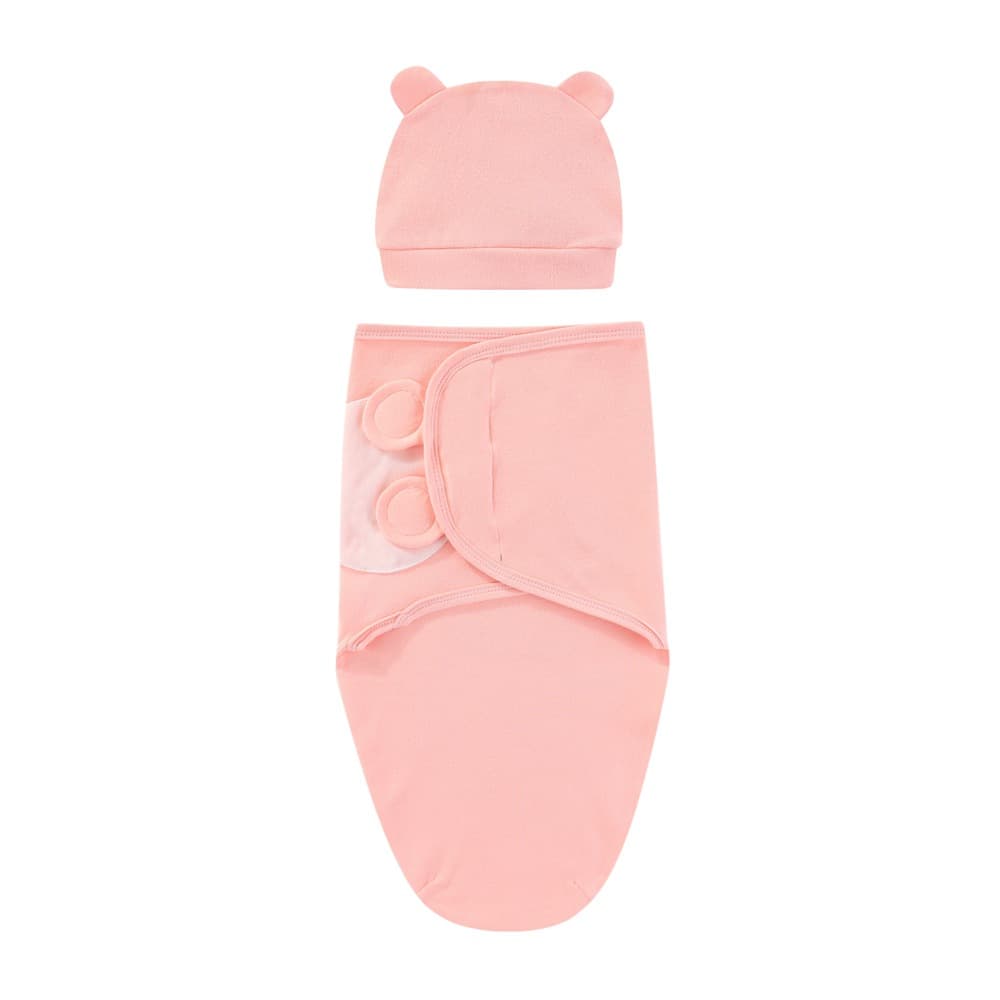 Newborn Swaddle Blanket Baby Wrap Hospital Delivery Room Swaddle Anti-Kick Sleeping Bag with Hat for Export to Europe and America