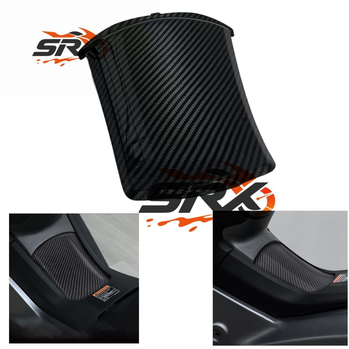 Carbon Fiber Pattern Fuel Tank Cover Protector for Yamaha 2025 NMAX155 V3 Motorcycle Modification
