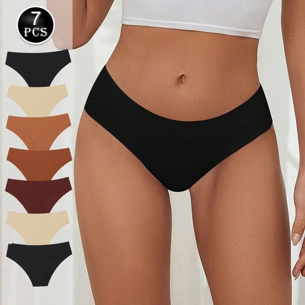 Cross-border Thin Ice Silk Panties Women Breathable Sexy Low Waist Invisible Triangle Panties European and American Exclusive Stock Factory Wholesale