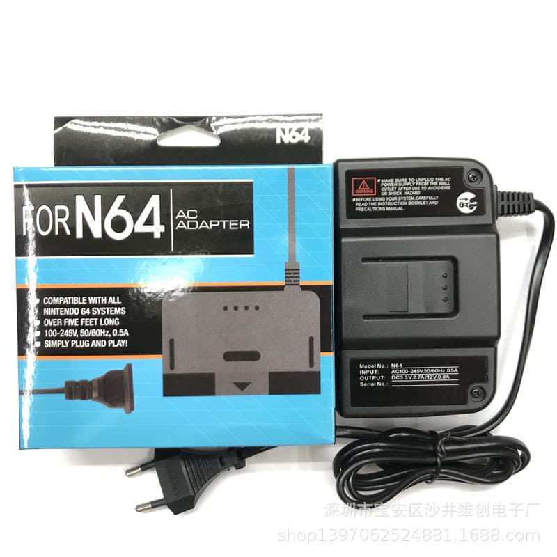 Suitable for Nintendo N64 adapter N64 host Fire Bull charger AC100-245V 50/60Hz