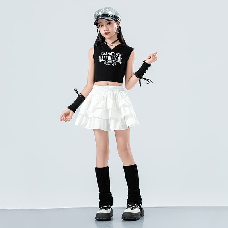 Girls Jazz Dance Performance Costumes Children's Jazz Street Dance Performance Costumes Girls Tops Children's Street Show Trendy Clothing