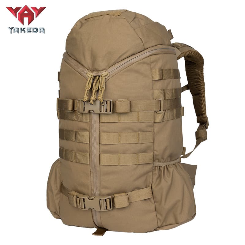 YAKEDA Nylon Outdoor Multi-Function Assault Backpack, Large Capacity MOLLE Hiking Climbing Bag, Tactical Backpack
