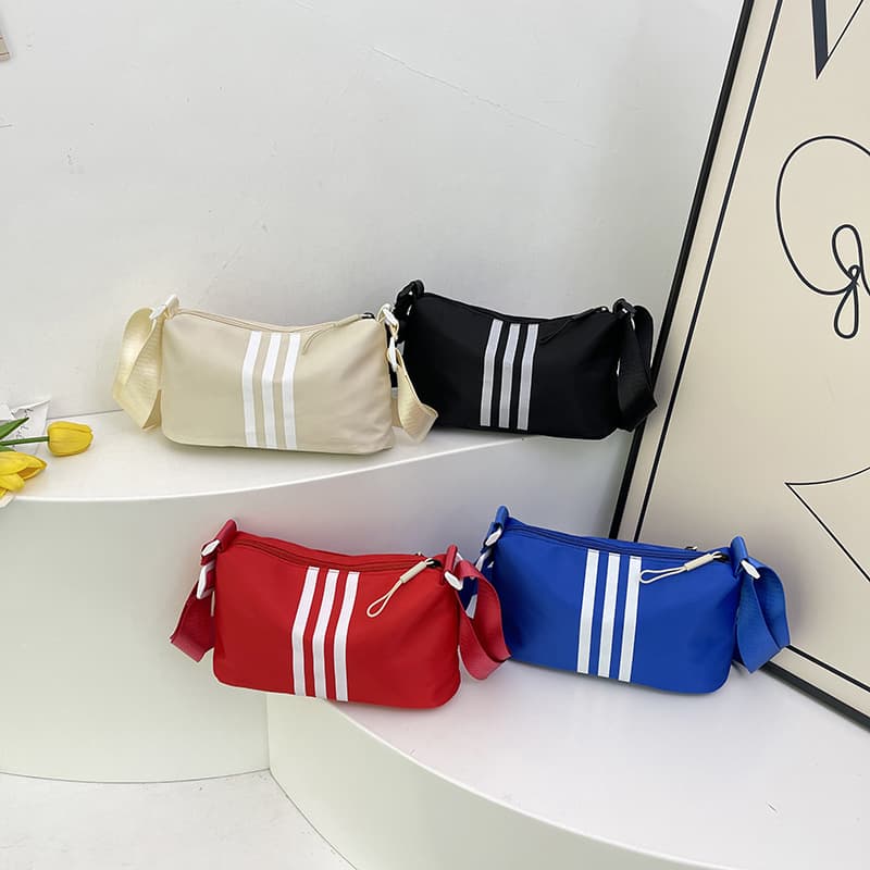 Wholesale New Women's Simple Niche Striped Bag Black and White All-match Shoulder Bag Crossbody Bag Couple Bag Cross-border