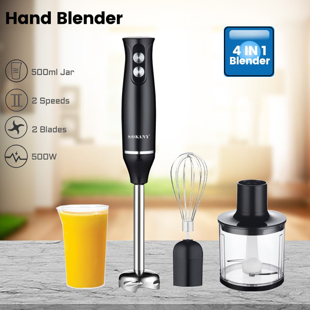 Cross-border Handheld Multi-function Blender All-in-one Mixing Stick Meat Grinder Egg Beater Milk Frother 500W