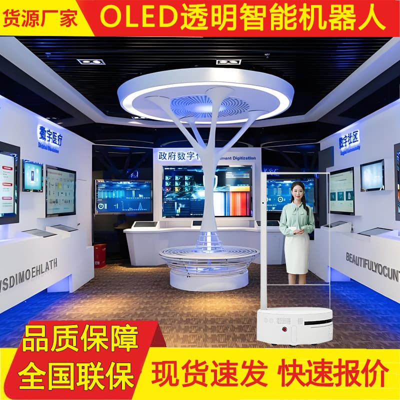 Intelligent mobile AI voice interaction Q&A digital human OLED transparent screen virtual human all-in-one machine OLED robot
