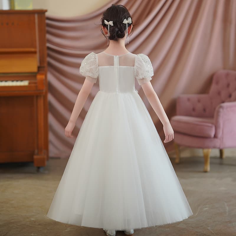 Girls' Formal Dress for Hosting, Piano Performance, Birthday, Princess Gown, Summer Dress, Little Princess Flower Girl