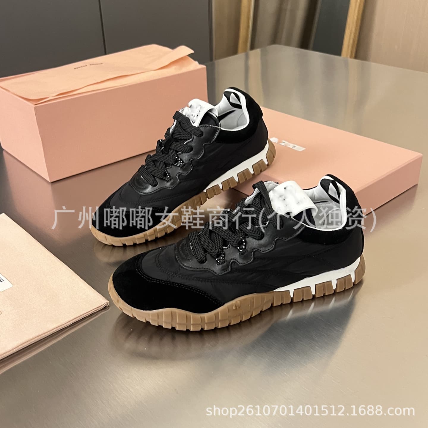 2025 New Lace-up Tire Sneakers Casual Shoes Miu-style German Training Shoes Four-season Genuine Leather White Shoes Agassi Shoes