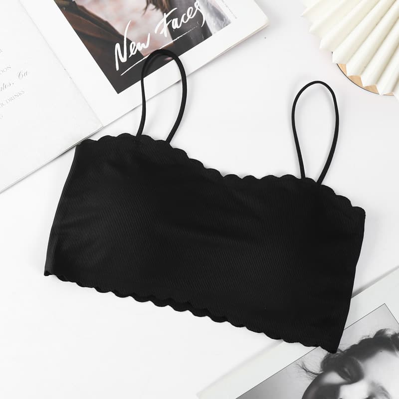 Custom Seamless Backless Strapless Bra, Thin Ice Silk, One-Piece Camisole with Padded Cups, Anti-Exposure Bandeau