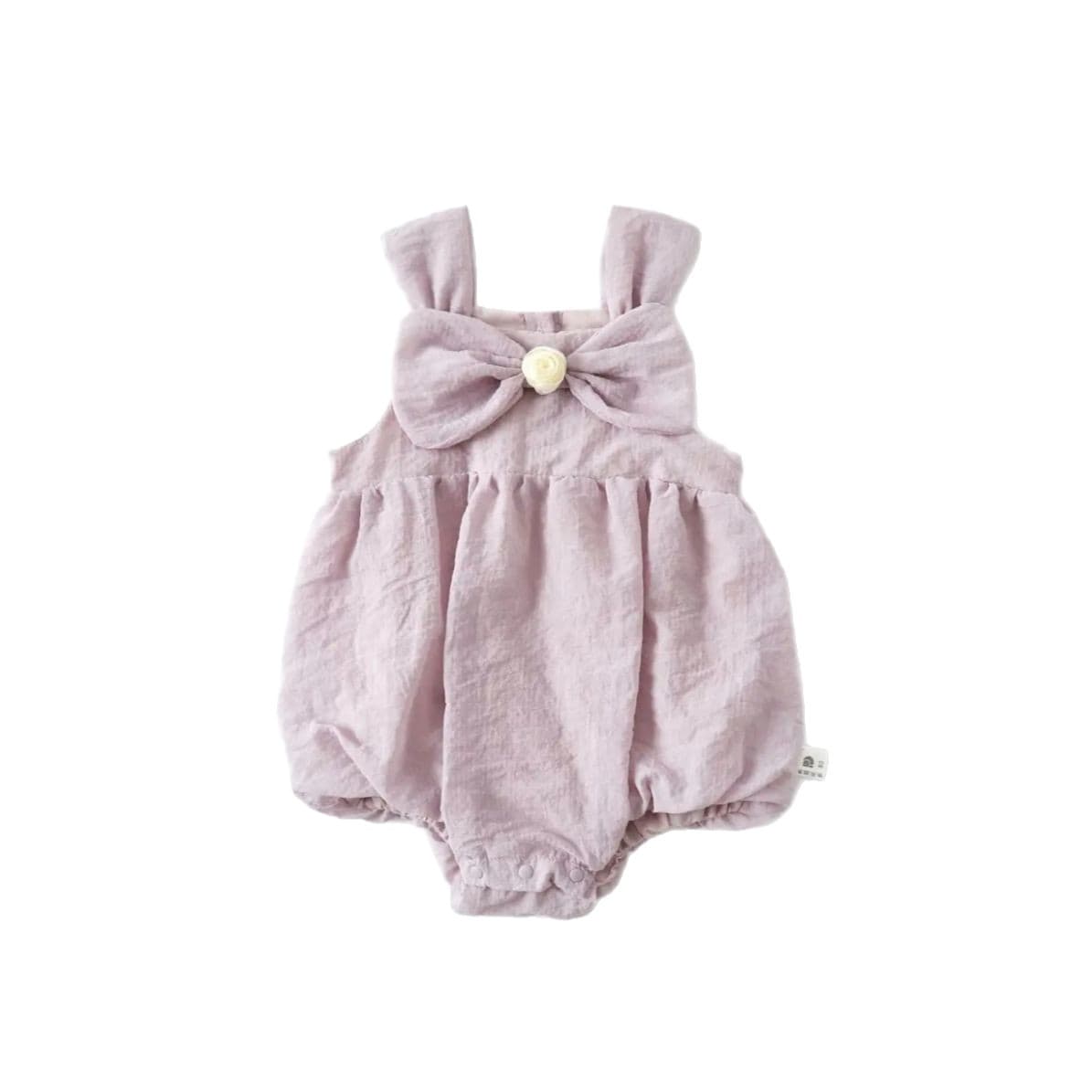 Baby Summer Thin Short-Sleeve Onesie for Girls, Simple Solid Color, Newborn Sweat-Wicking and Breathable