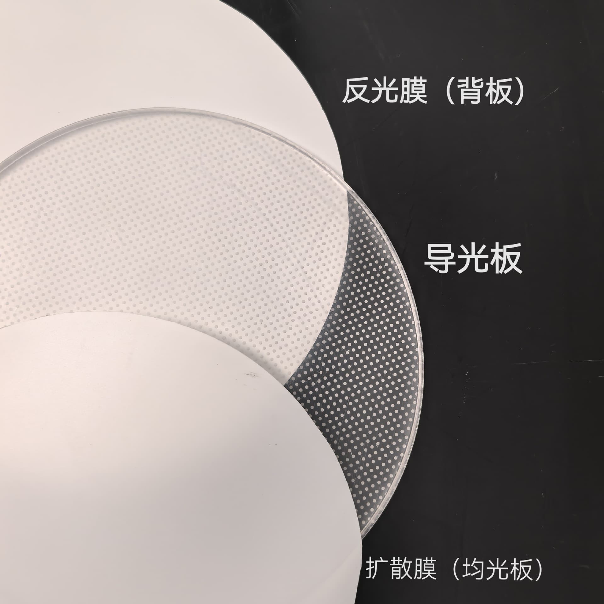 Optical grade Mitsubishi acrylic light guide panel for lightboxes, display cabinets, laser light panels, panel lights, three-piece set PS light guide panel.