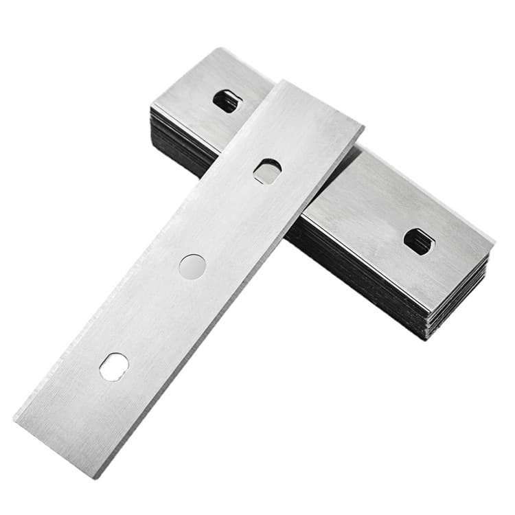 Stainless Steel Three-Hole Blade, Waist Hole Film Blade, Carpet Cutting Blade, Cleaning Scraper Blade, Three-Hole Blade