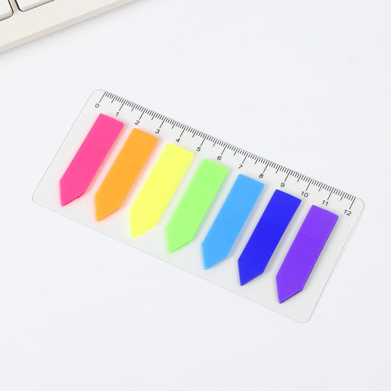 Fluorescent Semi-Transparent Index Tabs Custom Student Study Key Point Marking Classification Indicator Labels PET Sticky Notes