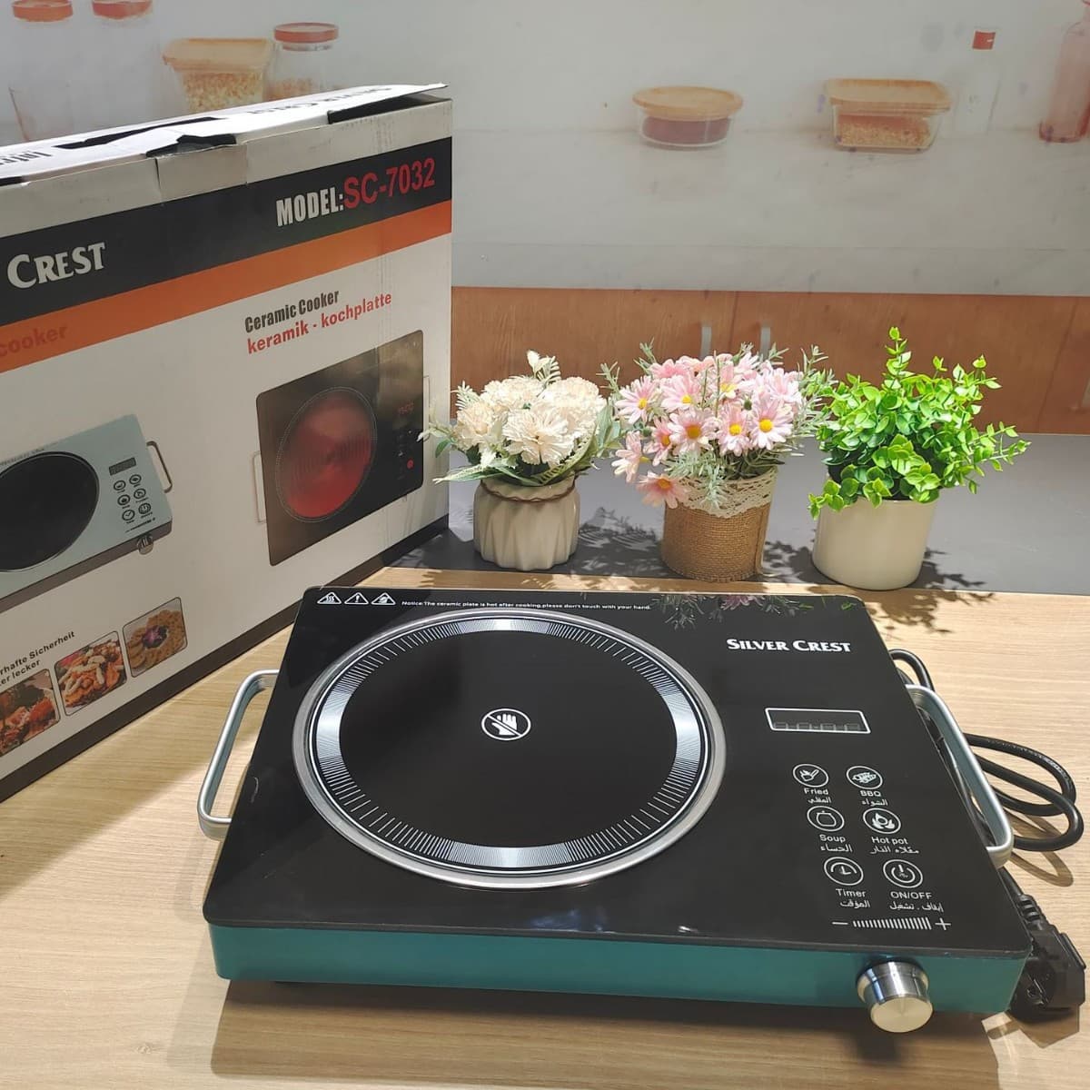 Cross-Border Export Touch Infrared Ceramic Cooktop, Household High-Power Induction Cooker for Hot Pot and Noodles, Single Burner Infrared Ceramic Stove