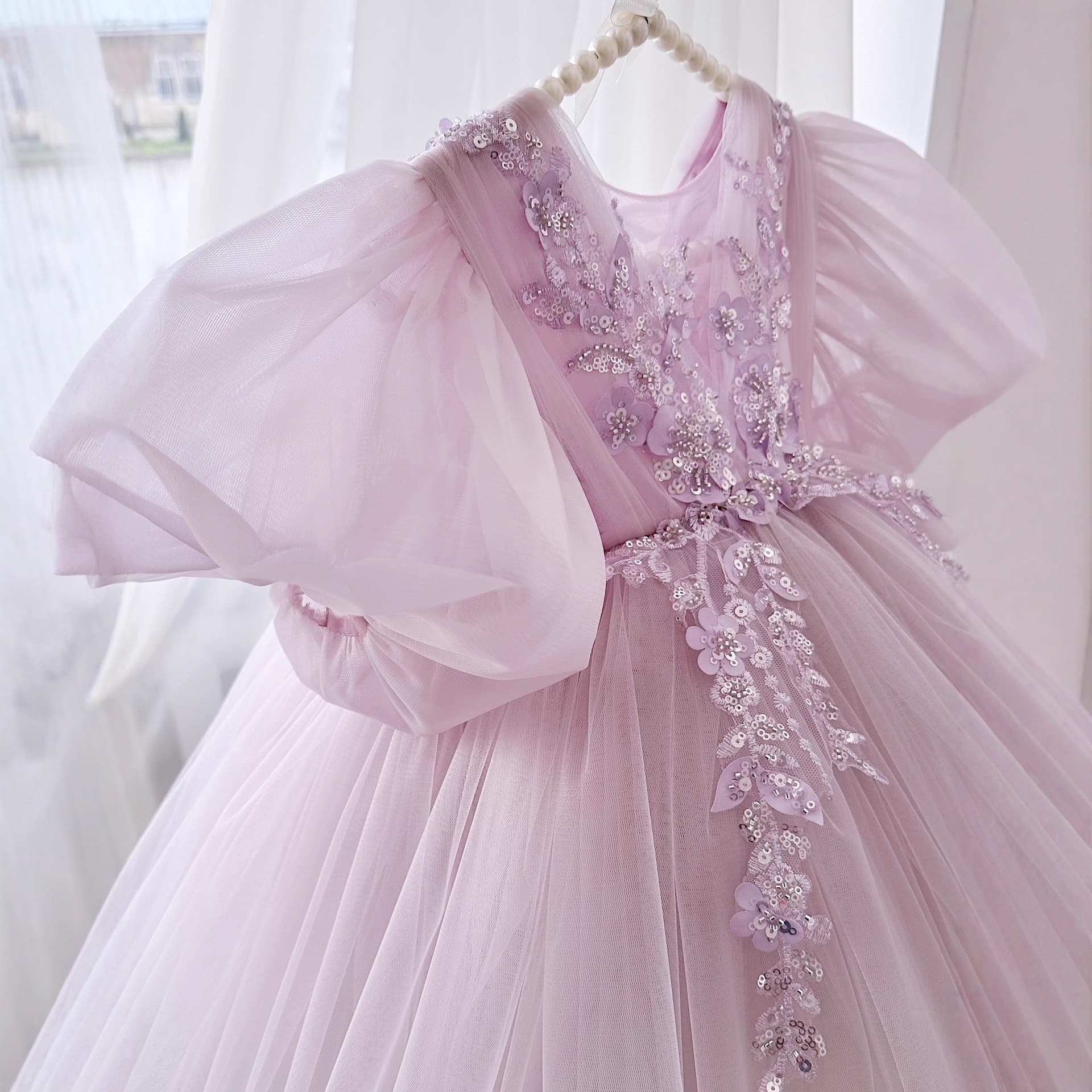 Girl's First Birthday Dress 2026 New Model Piano Performance Host Outfit Children's Birthday Party Wedding Gown