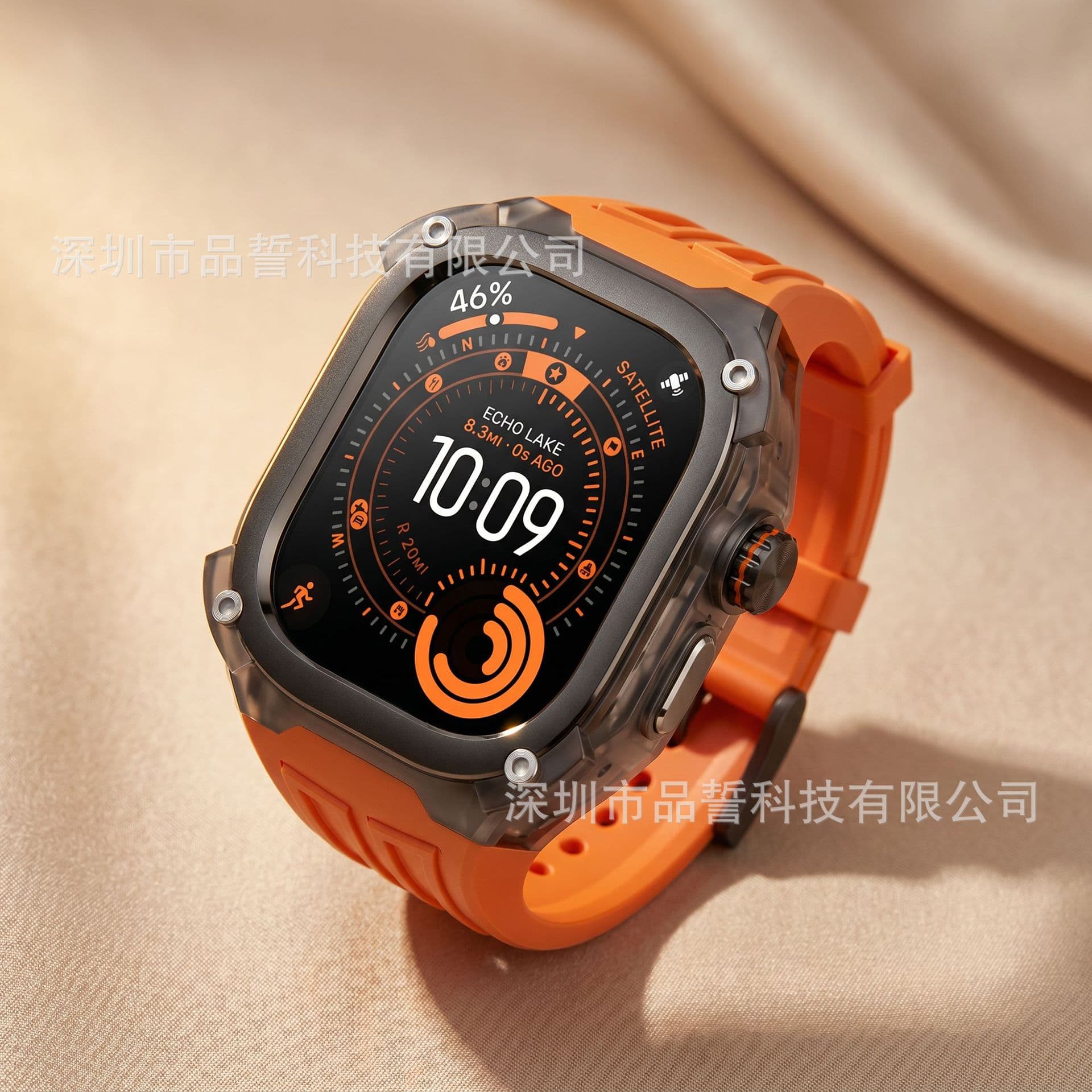 Compatible with Apple Watch NB3 Huanbo Integrated Band iWatch S1 10 Ultra 3 Zinc Alloy TPU Band 49MM