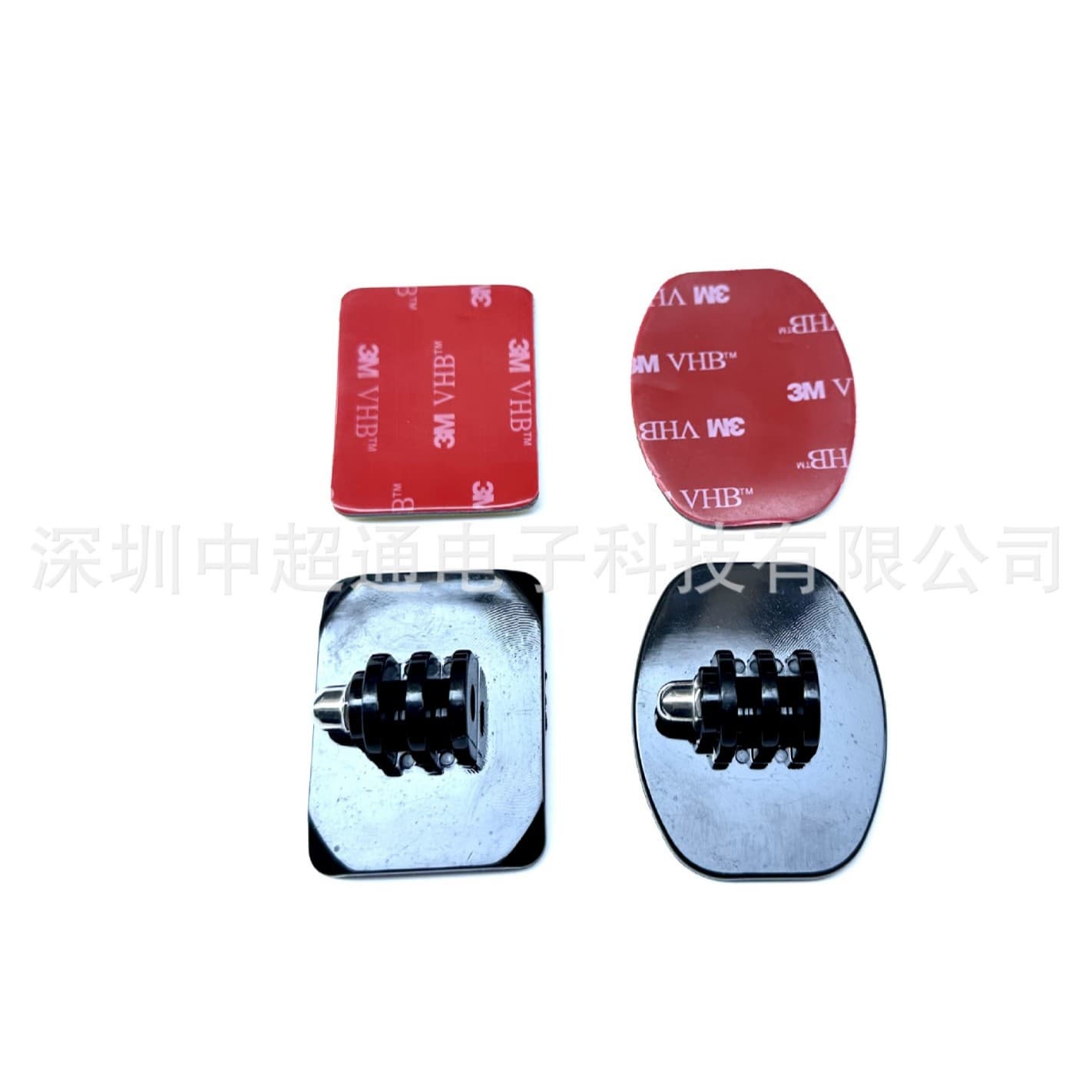 GoPro helmet mount, DJI action camera, 3M double-sided adhesive for flat, curved, integrated base.