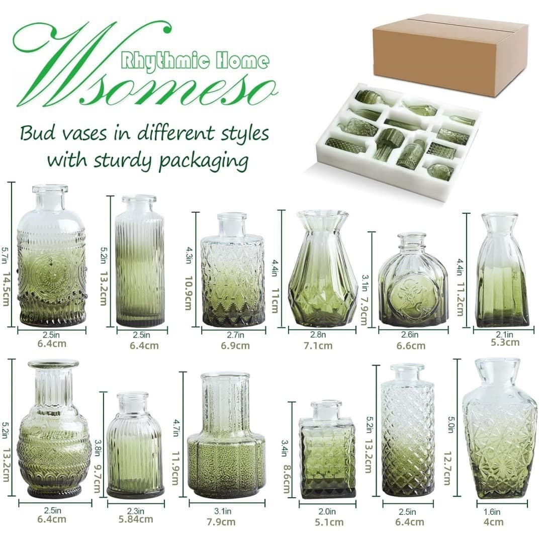 Retro vase glass high-end soft decoration small vase glass transparent aromatherapy bottle home decoration wholesale
