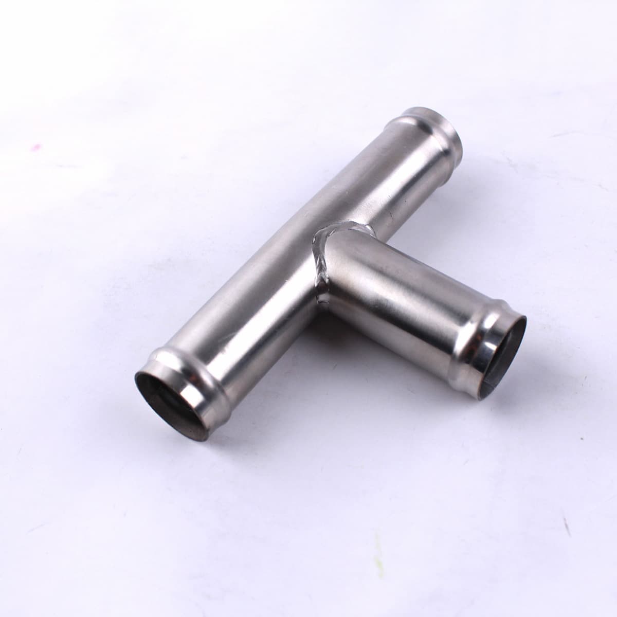 New 25-16-25 stainless steel angled tee for car heater hoses, press-fit equal diameter tee.