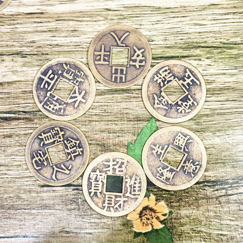 4.3cm 2.3cm in and out Ping An brass large copper coin real copper antique coin Five Emperors coin copper coin accessories