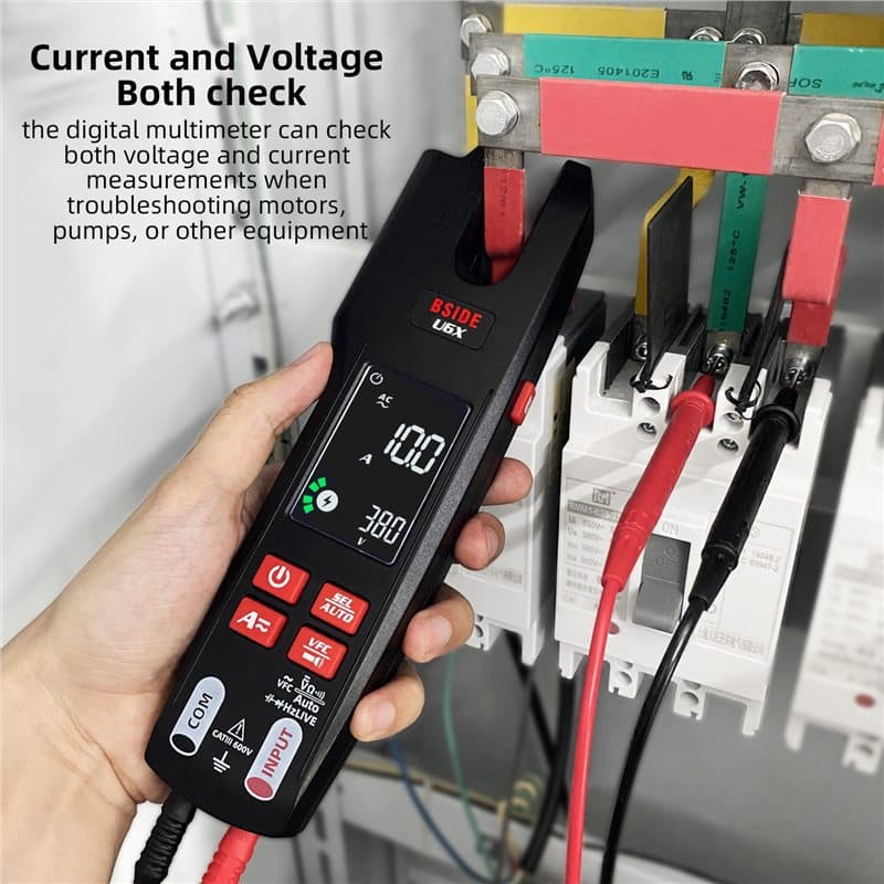 BSIDE Aimo U6X Clamp Current Multimeter High Precision Color Screen Rechargeable U-Shape Clamp Electrician Universal Meter
