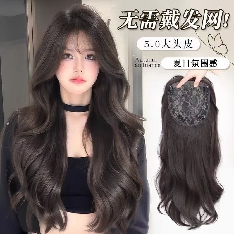 No Wig Cap Needed Natural Look Voluminous Long Wavy Curly Hair Extension for Women