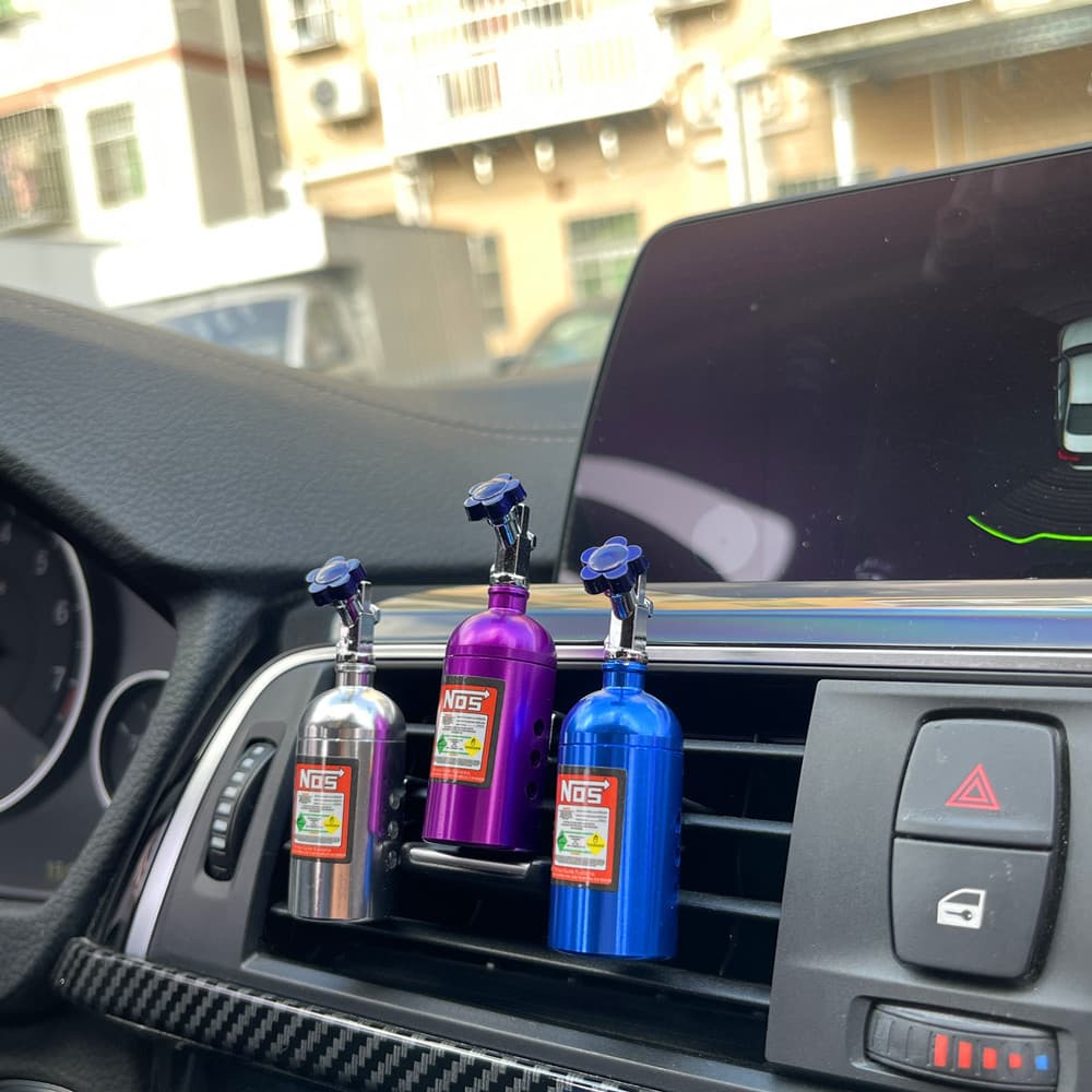 Cross-Border Best-Selling NOS Vent Clip Car Perfume Nitrogen Bottle Decorative Aroma Car Modification Air Freshener Wholesale