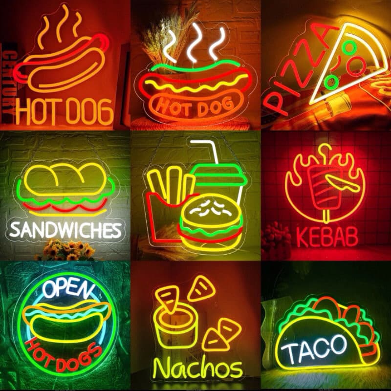 Neon Light Back Frame Festival Brand LED Light Board Glow Projection 3D Creative Restaurant Light Board Cross-border Amazon