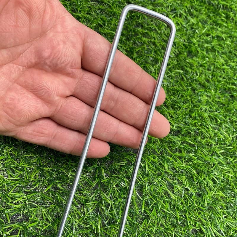 Weed control fabric ground pegs, U-shaped garden ground cover, galvanized steel wire beveled points, outdoor tent pegs, ground film fixing devices