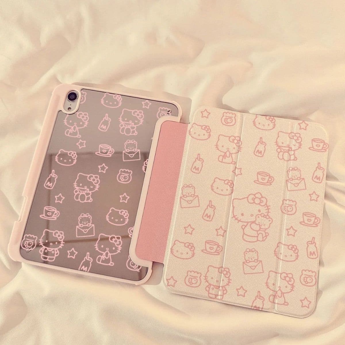 New Pink Hello Kitty iPad 2022 Case 11-inch Tri-fold for Air 4/Air 5