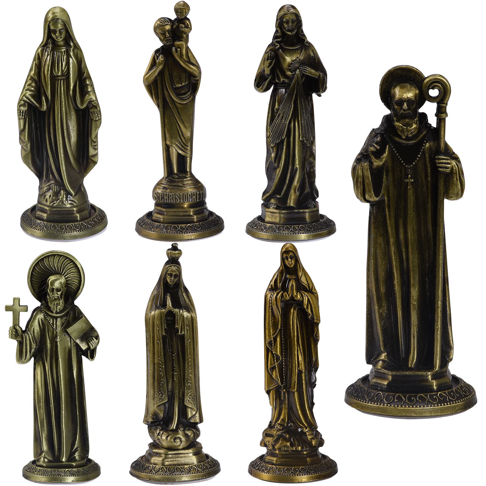 Cross-border alloy religious portrait ornaments retro metal industrial ornaments