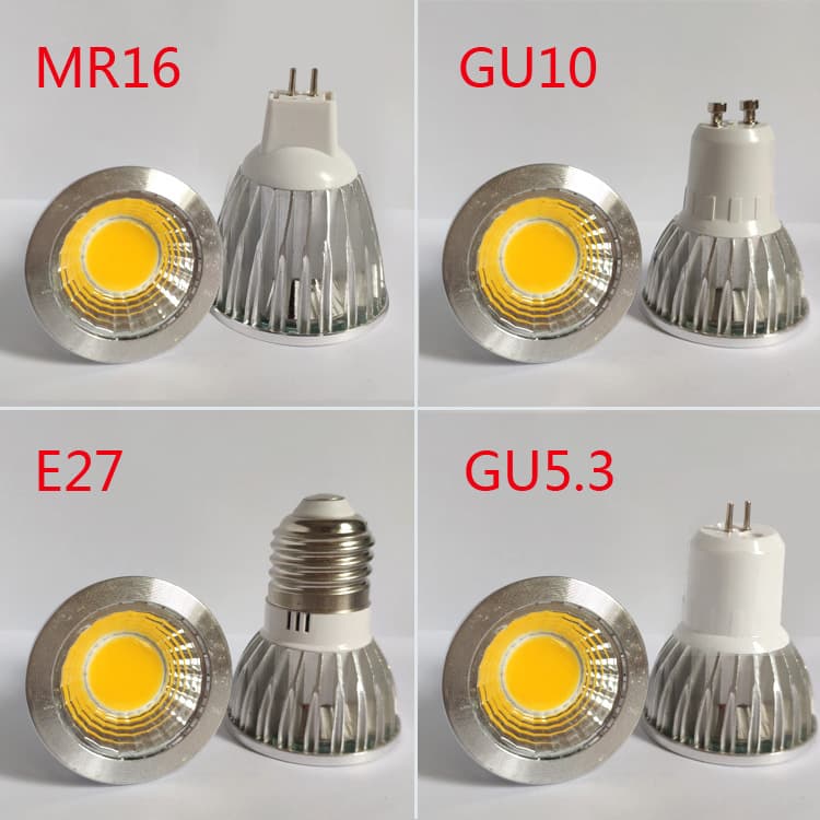 MR16 MR11 LED Bulb GU5.3 GU10 220V Spotlight Pin 12V COB Bulb 3W E27 Light Bulb