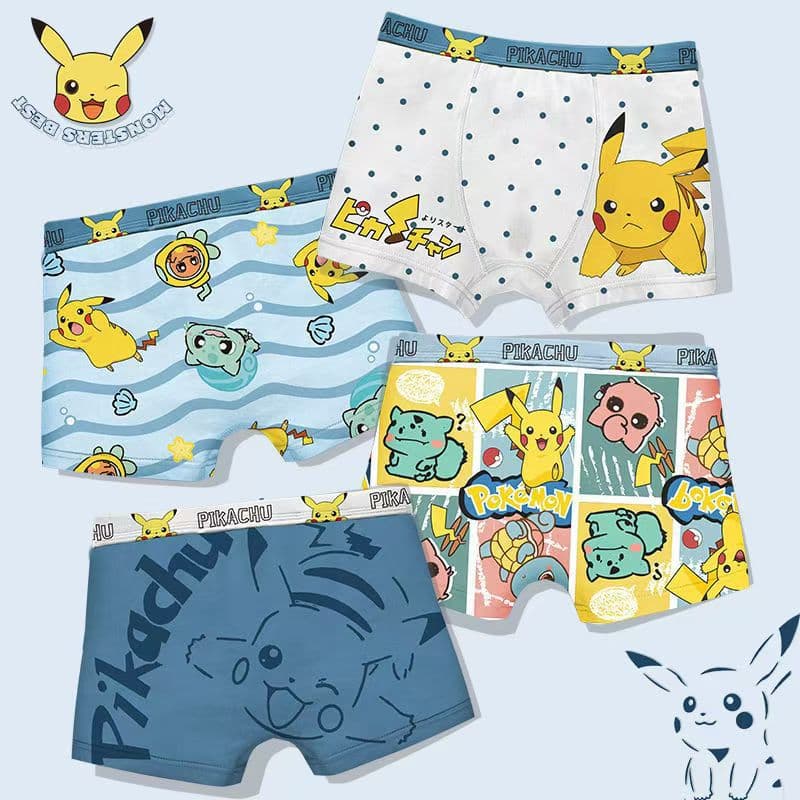 Boys' Pure Cotton Briefs, Four-Corner Boxer Briefs for Toddler and Big Kids, Breathable Cotton Children's Underwear Class A