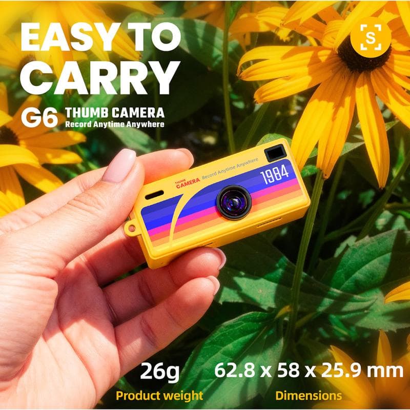 Cross-border new retro mini camera, high-definition campus portable thumb camera, exquisite and cool travel camera