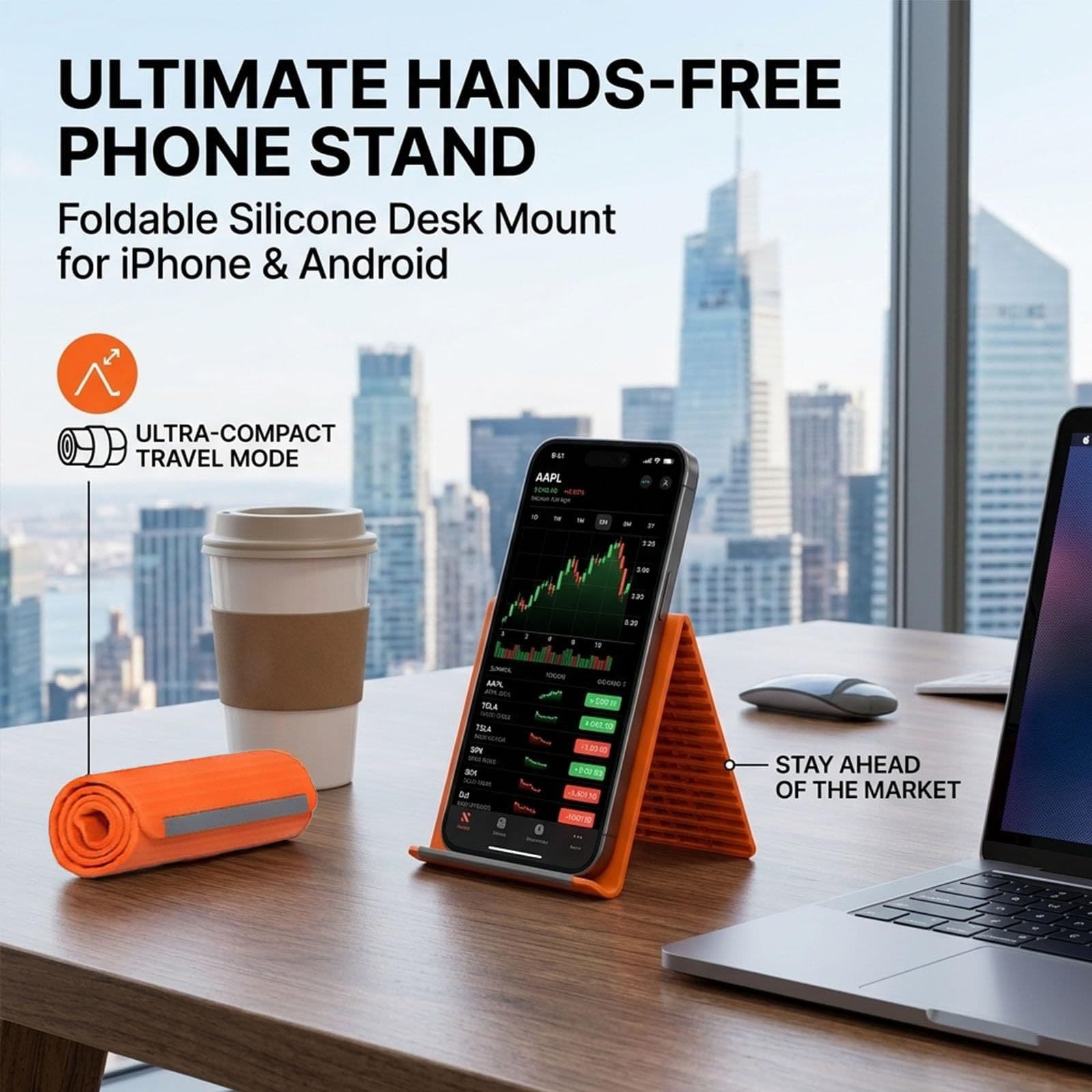 Silicone Desktop Stand for Phone, Tablet, Laptop, Multi-Functional Universal Bendable Stand, Wholesale
